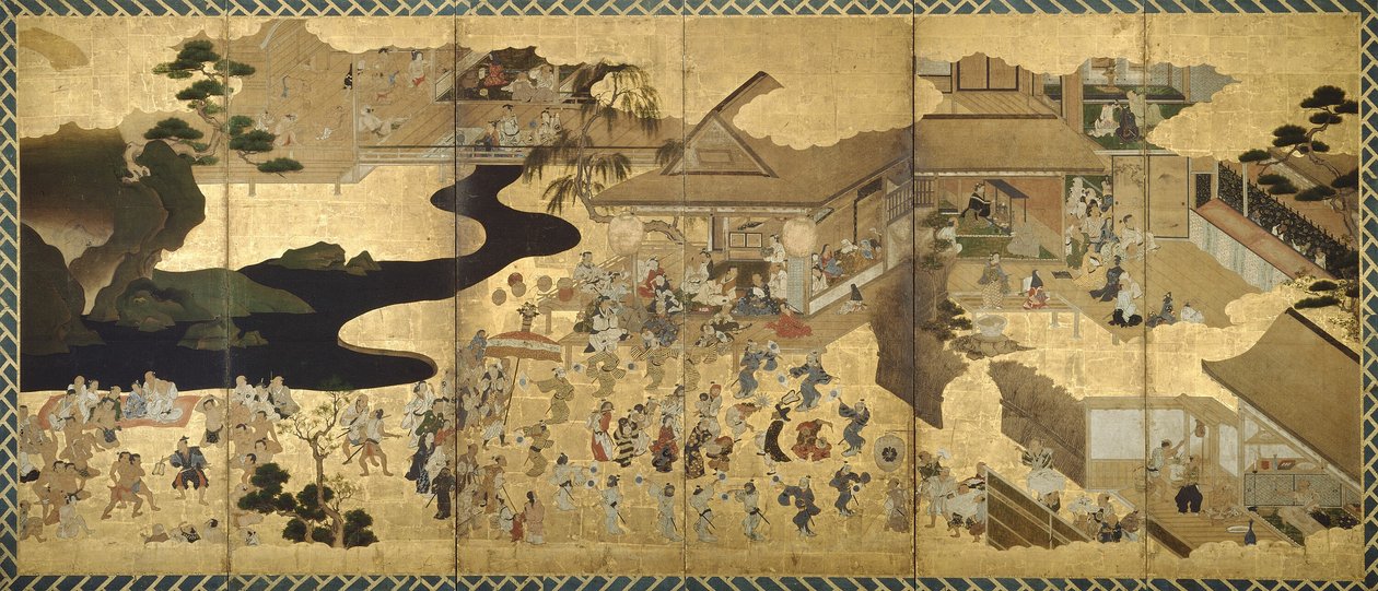 场景（Fūzoku byōbu） 作者 未知艺术家