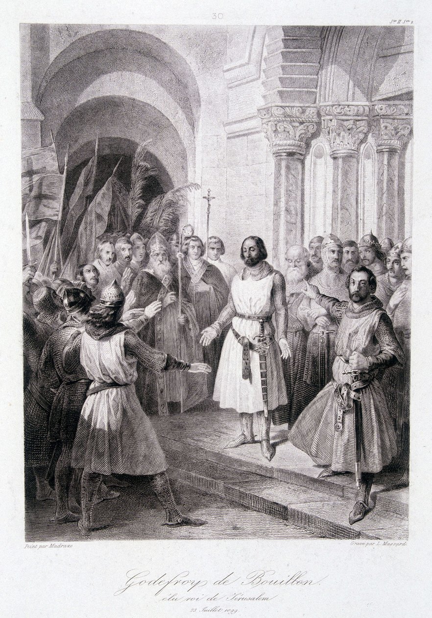 Godefroi of Bouillon elected King of Jerusalem on July 23 作者 未知艺术家