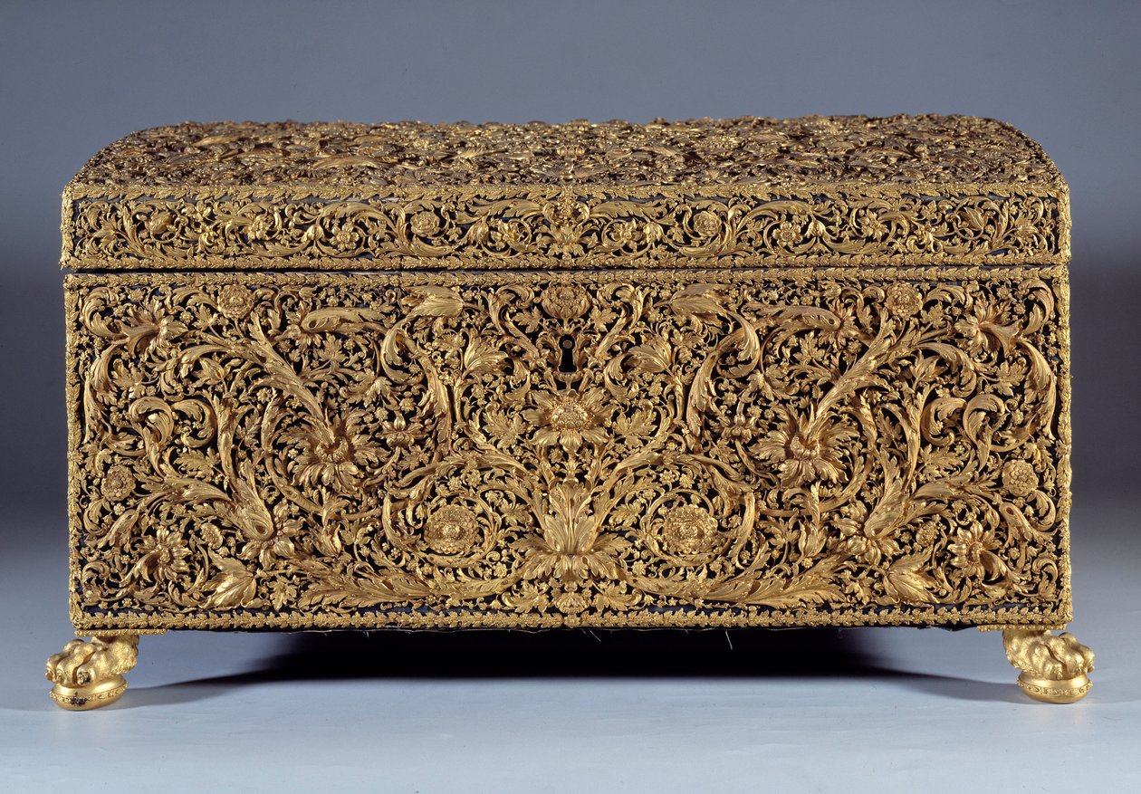 被称为奥地利的安妮（1601-1666）的金盒，由红衣主教朱尔斯-马扎林（Giulio Raimondo Mazzarino或Mazarino）（1602-1661）提供。 作者 未知艺术家
