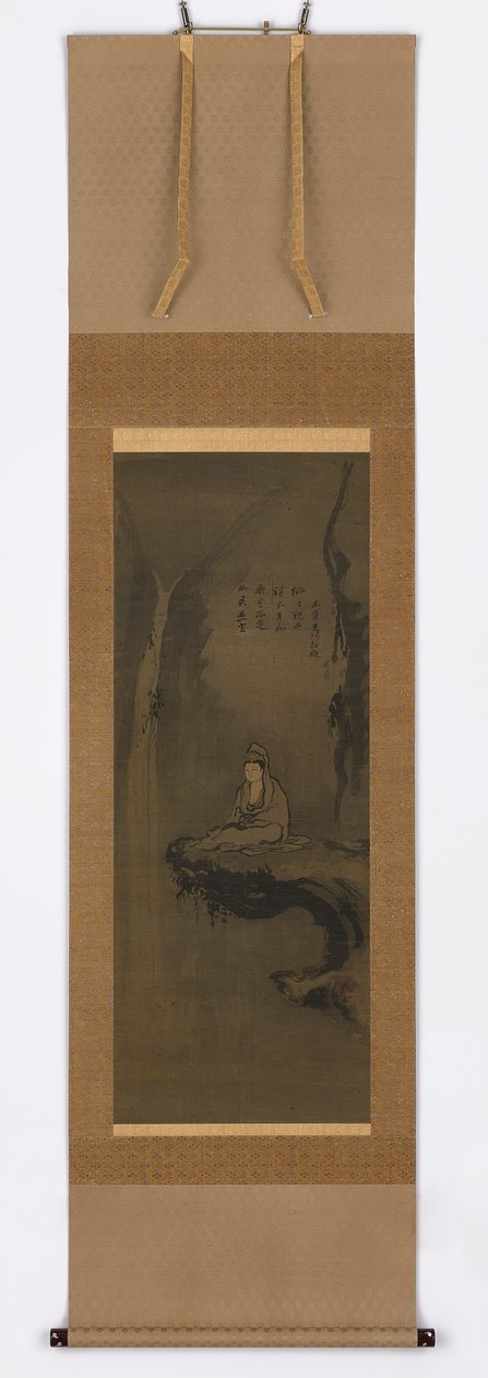 白衣观音，坐于悬岩之上 作者 未知艺术家