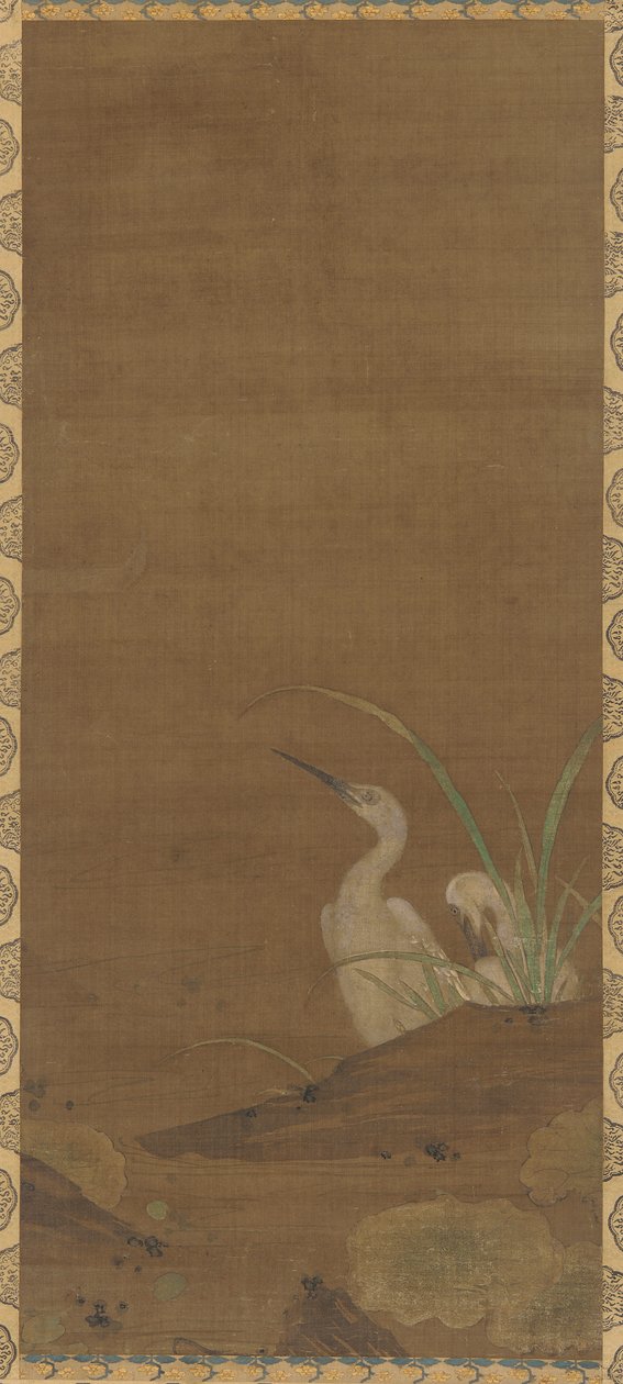 苍鹭与水草 作者 未知艺术家