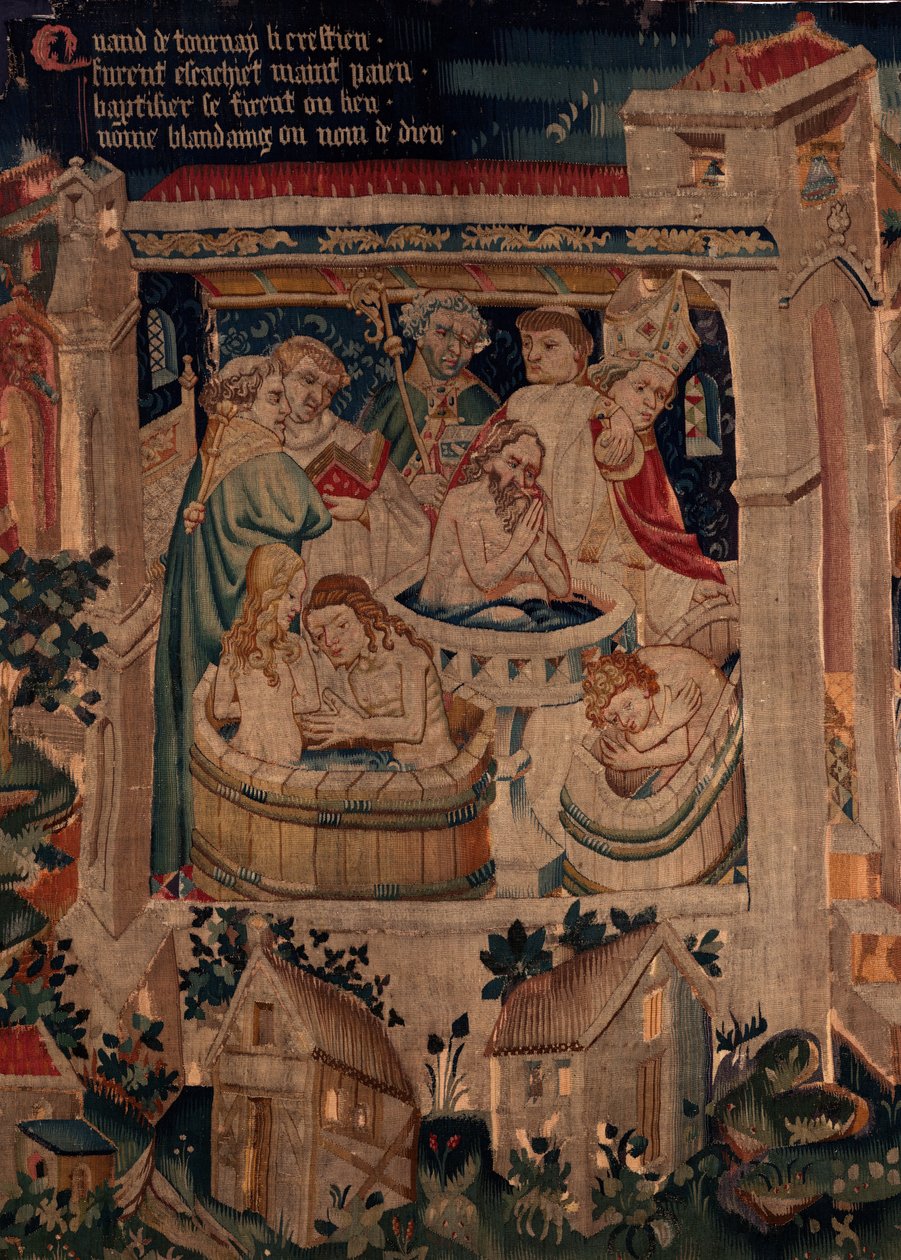 History of Saint Piat and Saint Eleuthère, Scene 7 baptism of the exiles chritians 作者 未知艺术家