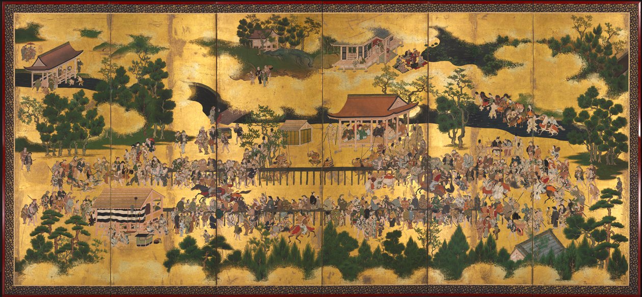 加茂神社赛马会 作者 未知艺术家