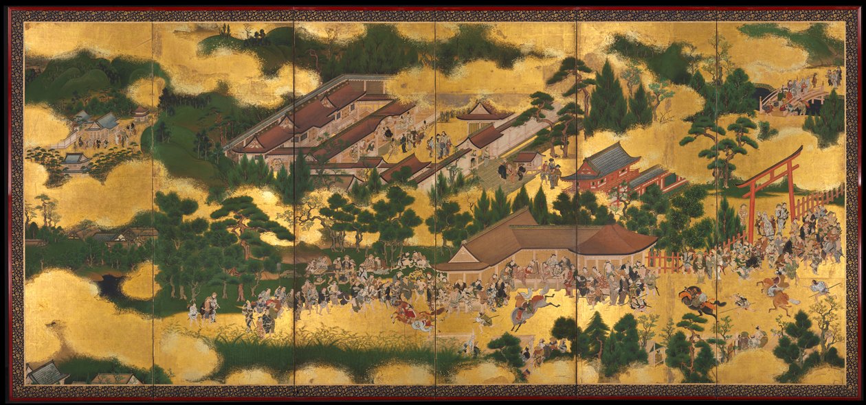 加茂神社赛马会 作者 未知艺术家