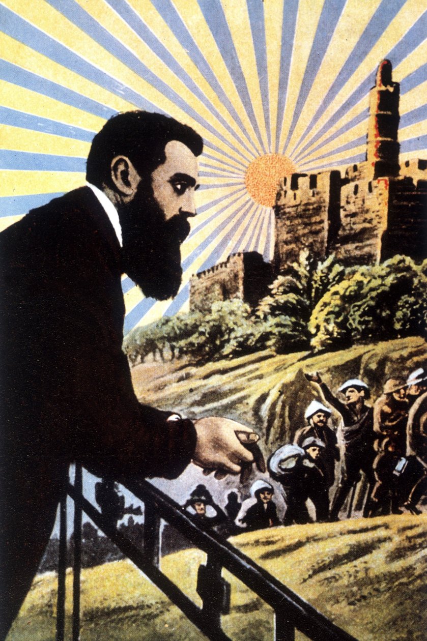 Illustration representing Theodor Herzl (1860 - 1904), Jewish writer of Hungarian origin. 作者 未知艺术家