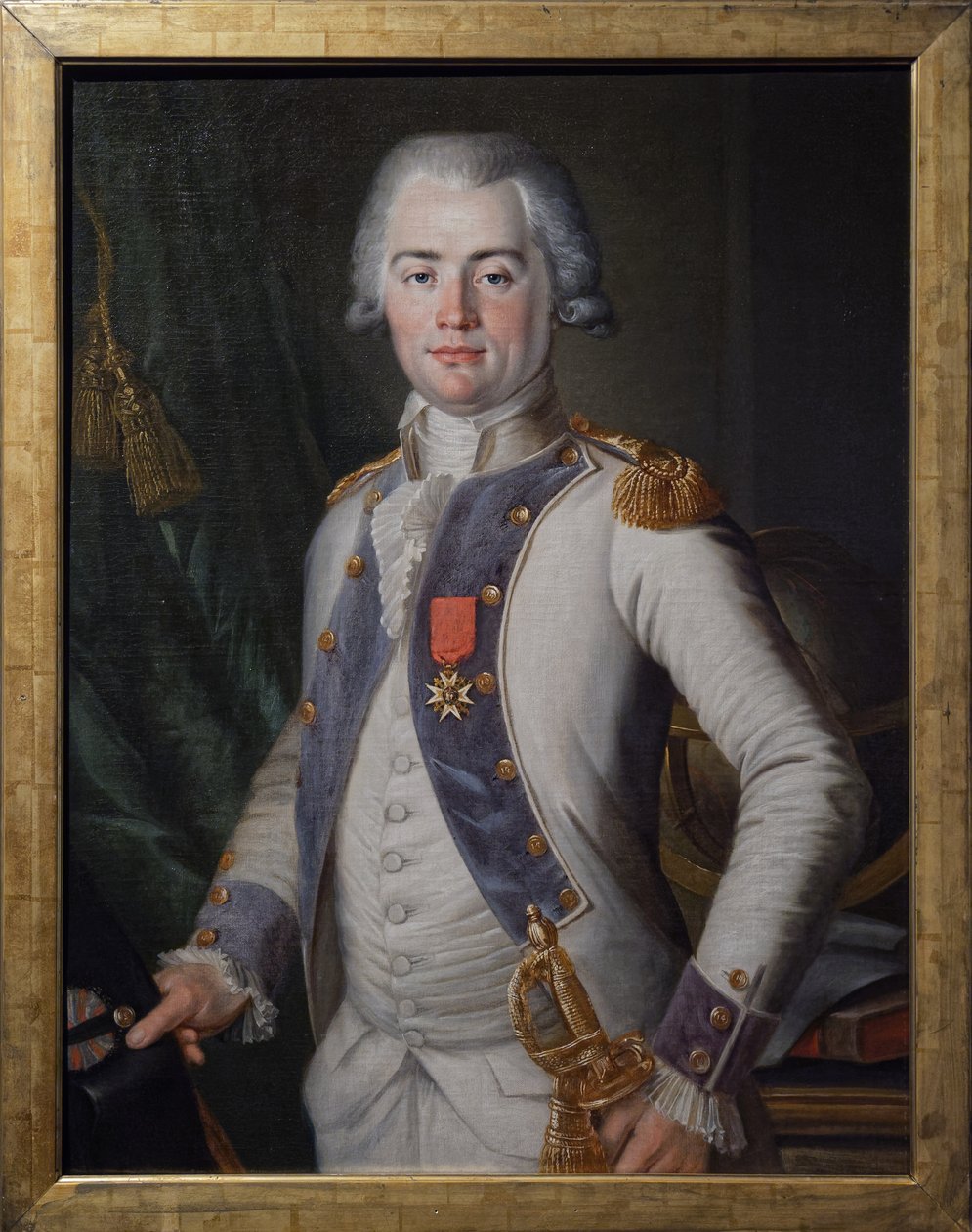 让·路易斯·德·洛斯坦格斯，步兵上尉，约 1789-91 年（布面油画） 作者 未知艺术家