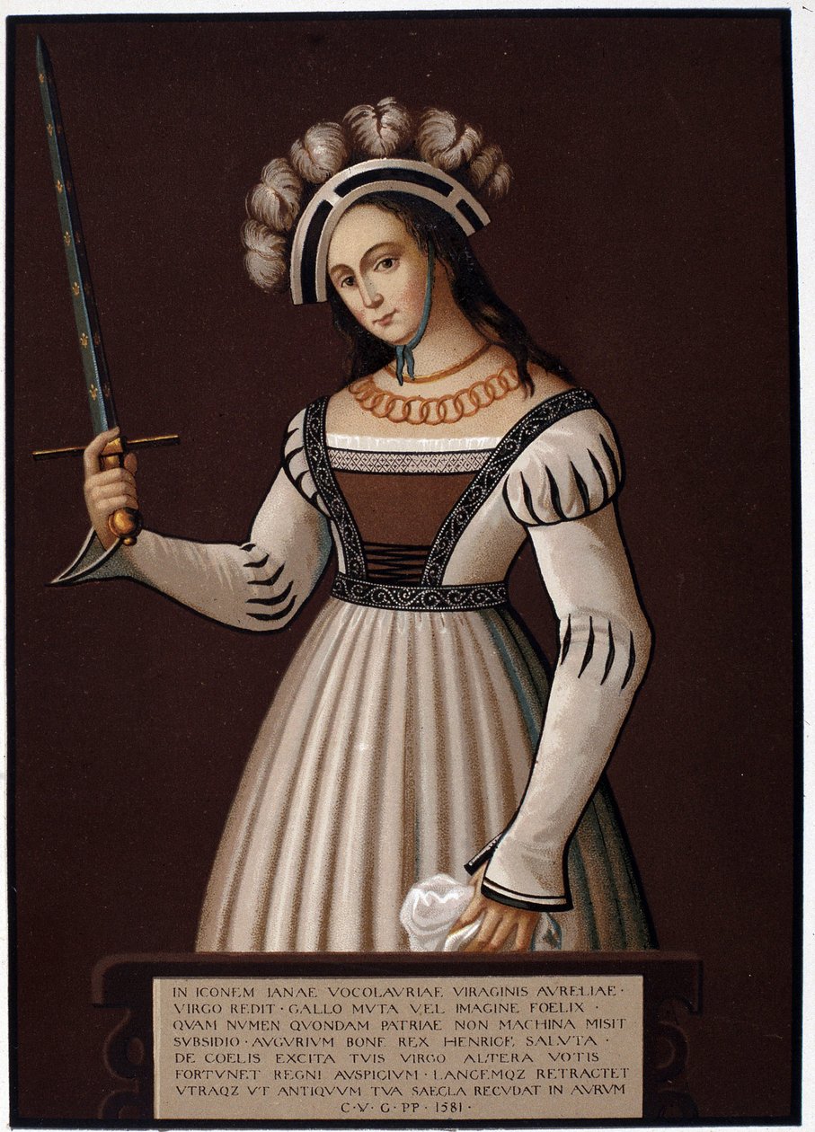 Jeanne la Maid, with a sword - in “” Jeanne d