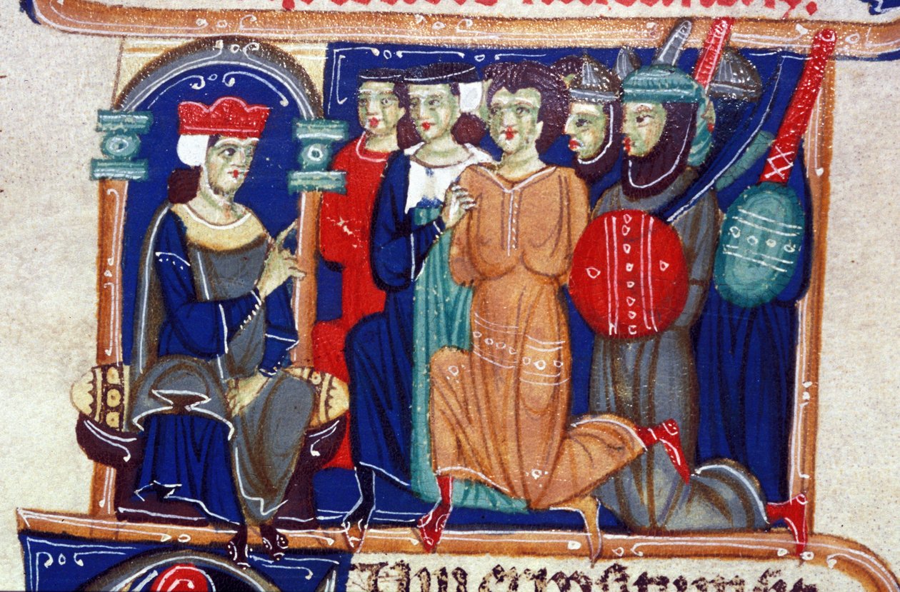 Judgment of a criminal. 14th century manuscript. Biblioteca Braidense, Milan. 作者 未知艺术家