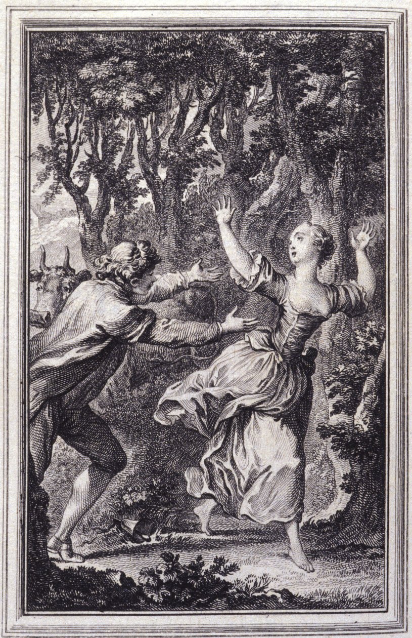 La Clochette-在让·拉封丹（Jean La Fontaine）的“诗歌中的故事和短篇小说”中。 1762. 作者 未知艺术家