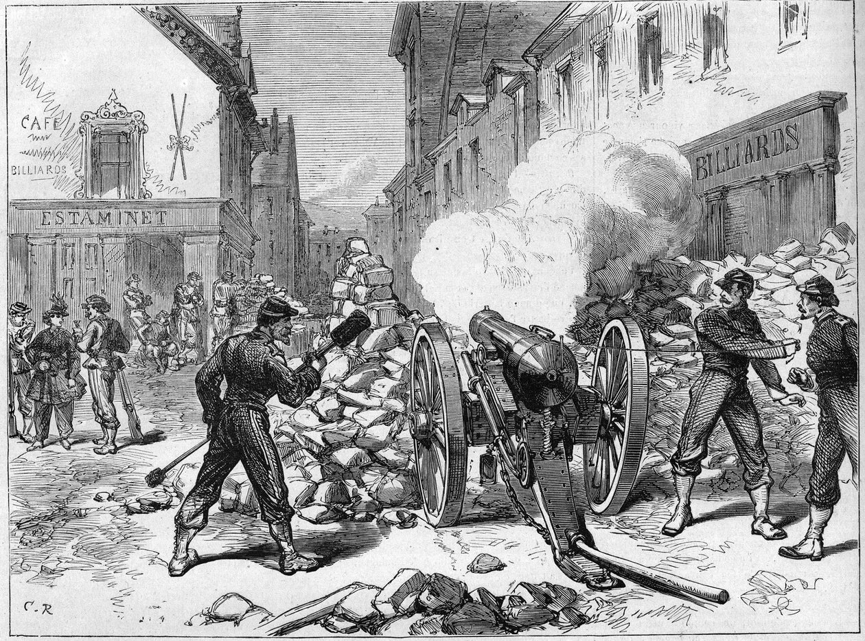 La Commune de Paris in 1871. Battery set up in Issy by the federes (communards). 作者 未知艺术家