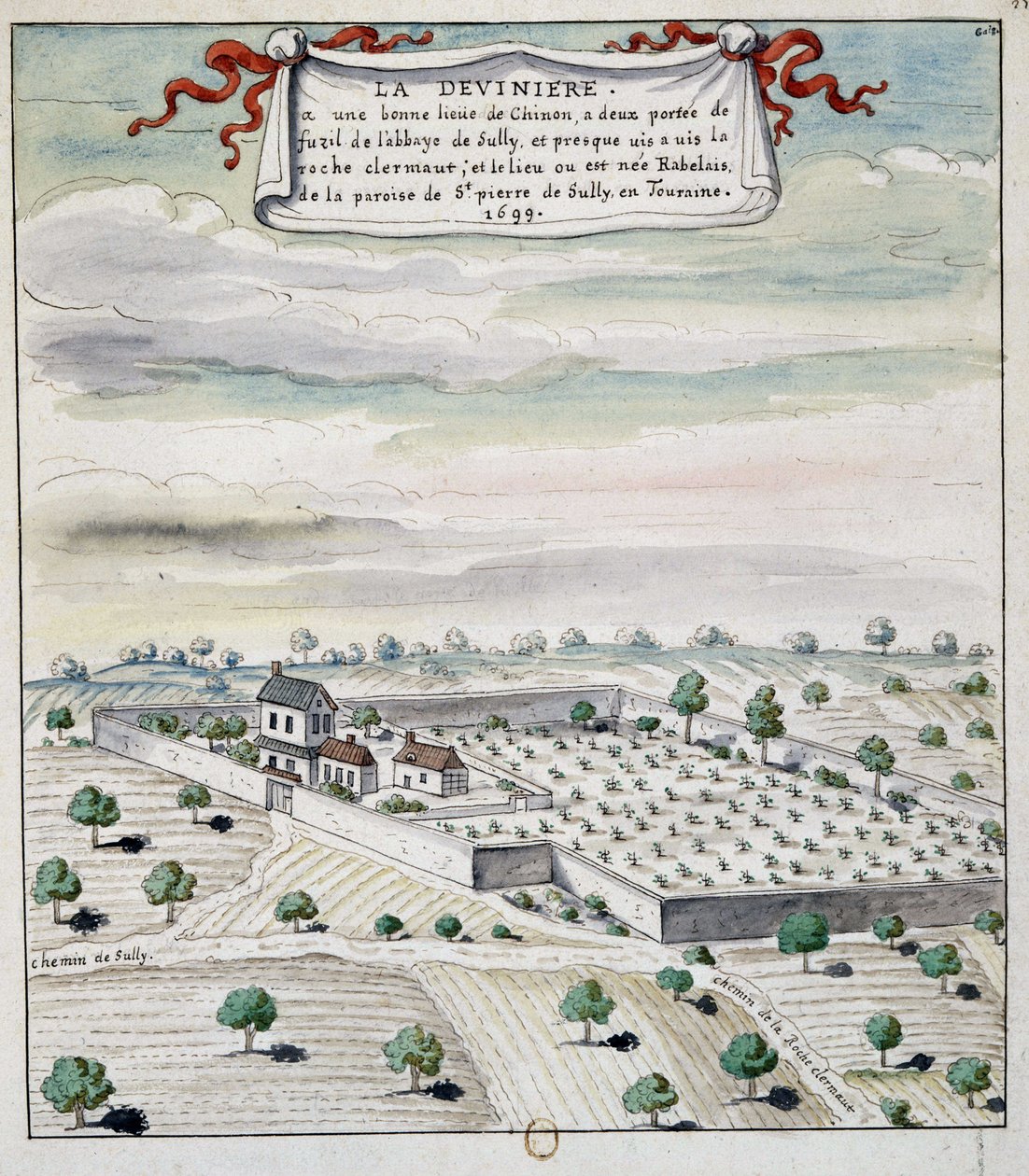 La Devinière（1699），拉伯雷的出生地 作者 未知艺术家