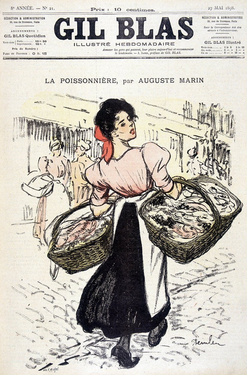 La fishonnière by Auguste Marin. In “” Gil Blas””, on 27/05/1898. 作者 未知艺术家