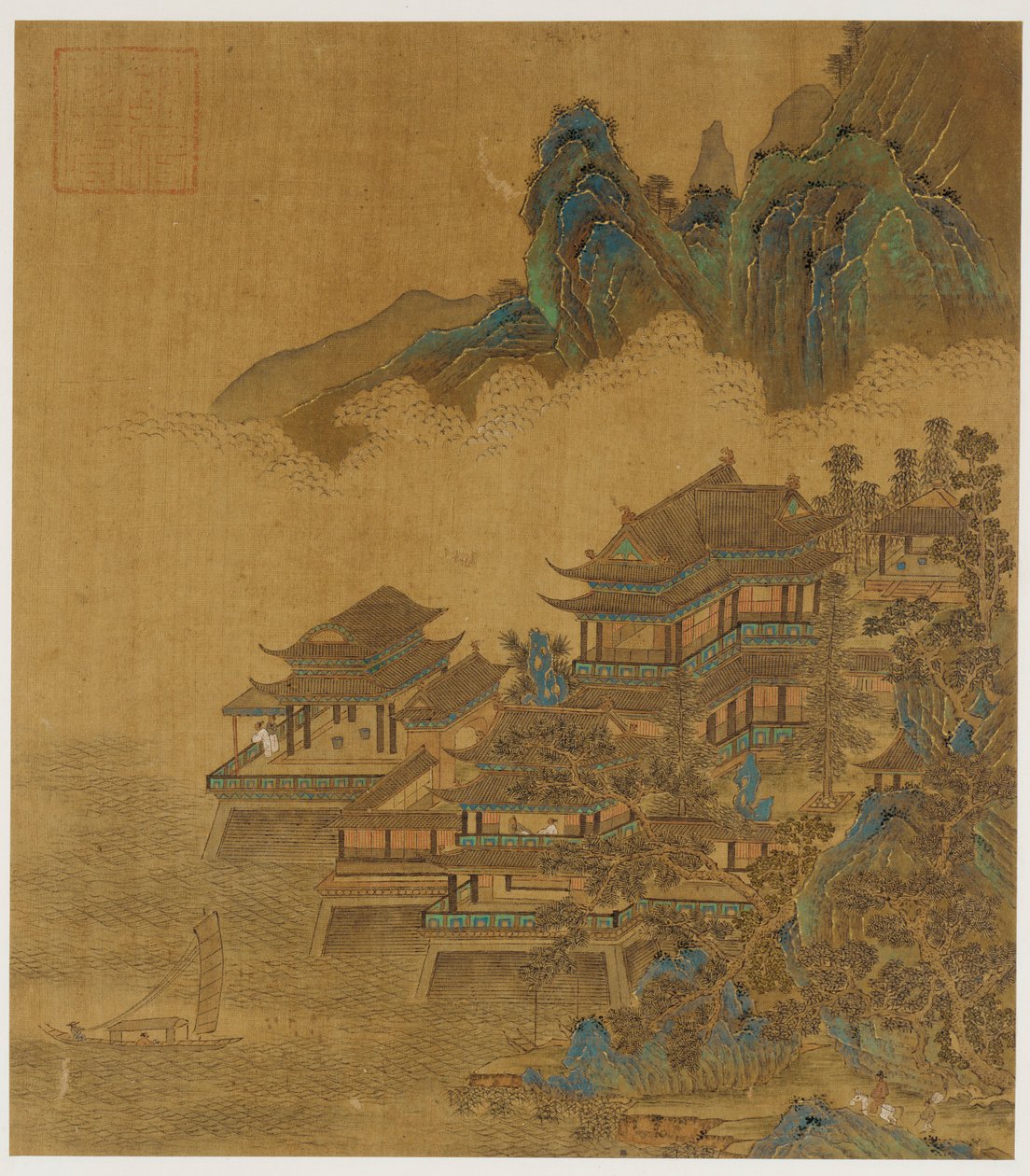 景观：湖光山色间的宫殿 作者 未知艺术家