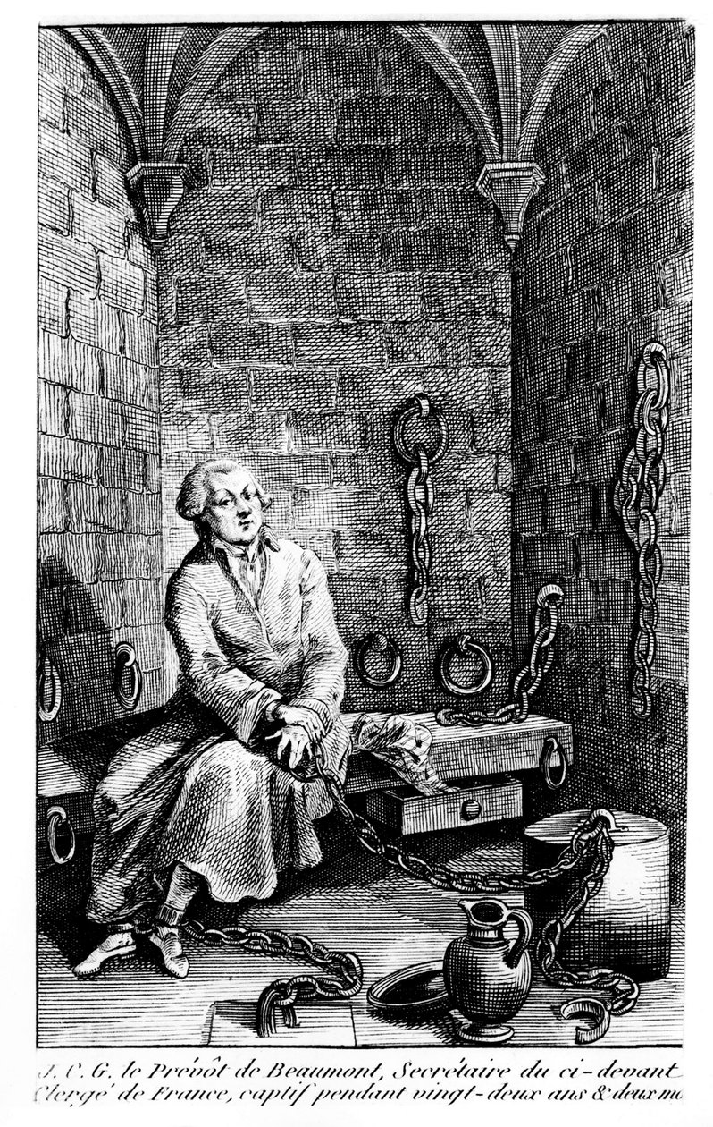 Le provost de Beaumont, secretary of the clergy of France, captive for 22 years at the Bastille - anonymous engraving, Musée Carnavalet 作者 未知艺术家