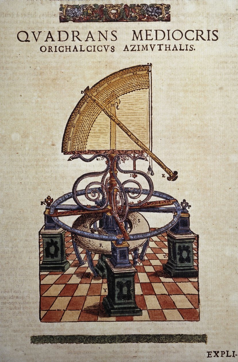 Le quadrant azimutal "" in astronomy instituatis Machanic "" by Tycho Brahe (1546 - 1601), Wandsbeck 作者 未知艺术家