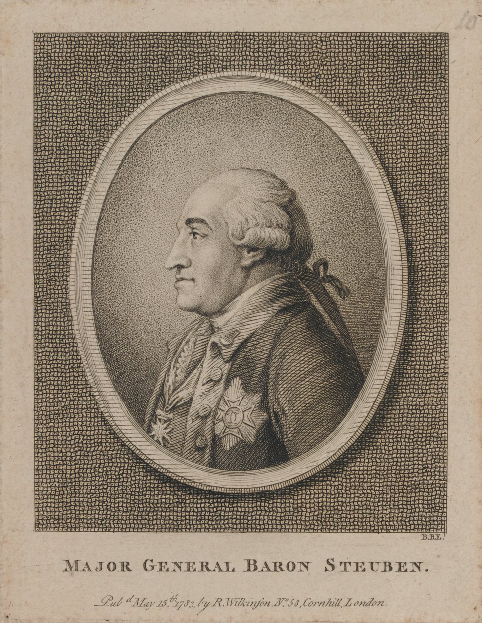 Major General Baron Steuben (etching) 作者 未知艺术家