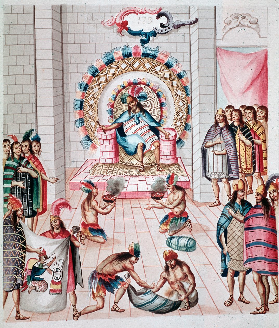 献给国王的祭品（水彩画，约1770-1780）。 作者 未知艺术家