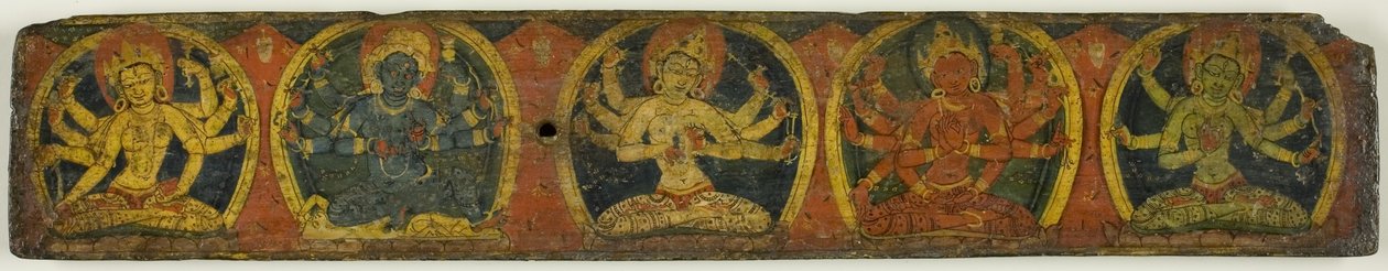 五大护法（Pancharaksha）的手稿封面 作者 未知艺术家