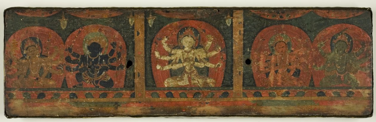 五大护法（Pancharaksha）的手稿封面 作者 未知艺术家
