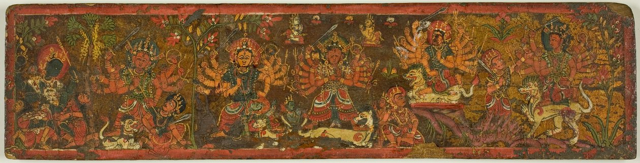 伟大女神颂》（Devimahatmya）手稿封面 作者 未知艺术家