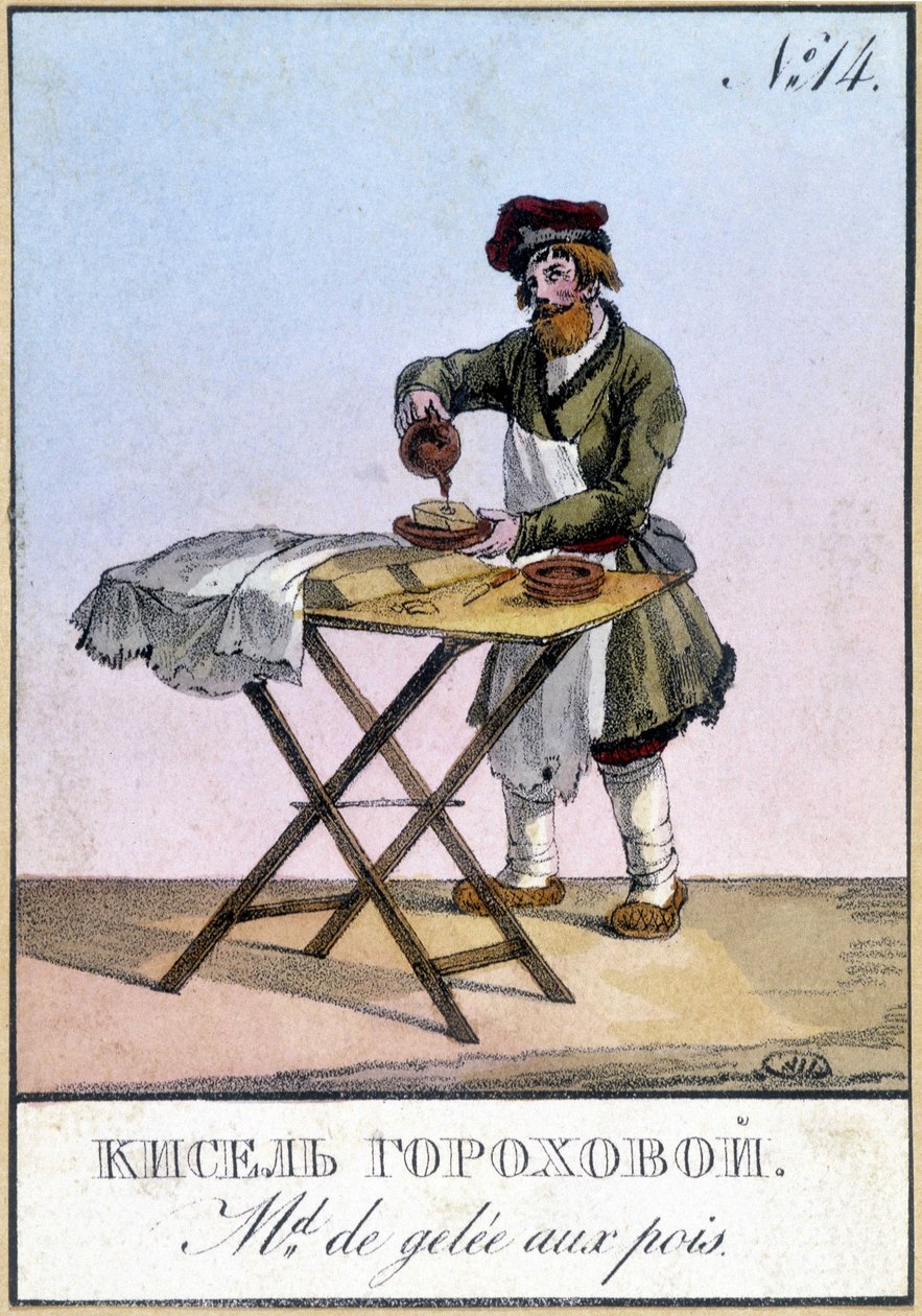 Marker of pea jam in Russia in the 19th century. 作者 未知艺术家
