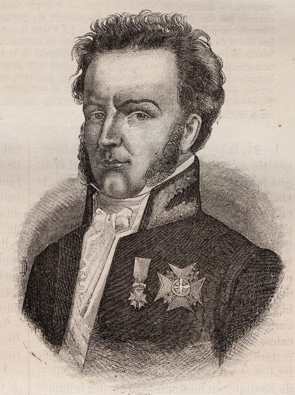 马蒂亚尔-德-盖尔农-兰维尔（Guernon-Ranville），法国治安官和政治家 - 1787 -1866年 作者 未知艺术家