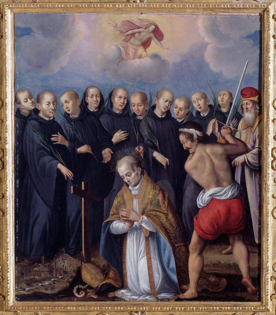 Martyrdom of St Berontario, surrounded by his monks Anonymous painting 作者 未知艺术家