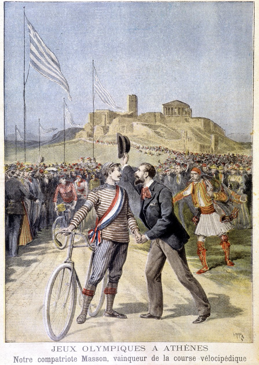 Masson winner of the velocipedic race at the Olympic Games in Athens - in “” Le Petite Journal”” of 26/04/1896 作者 未知艺术家