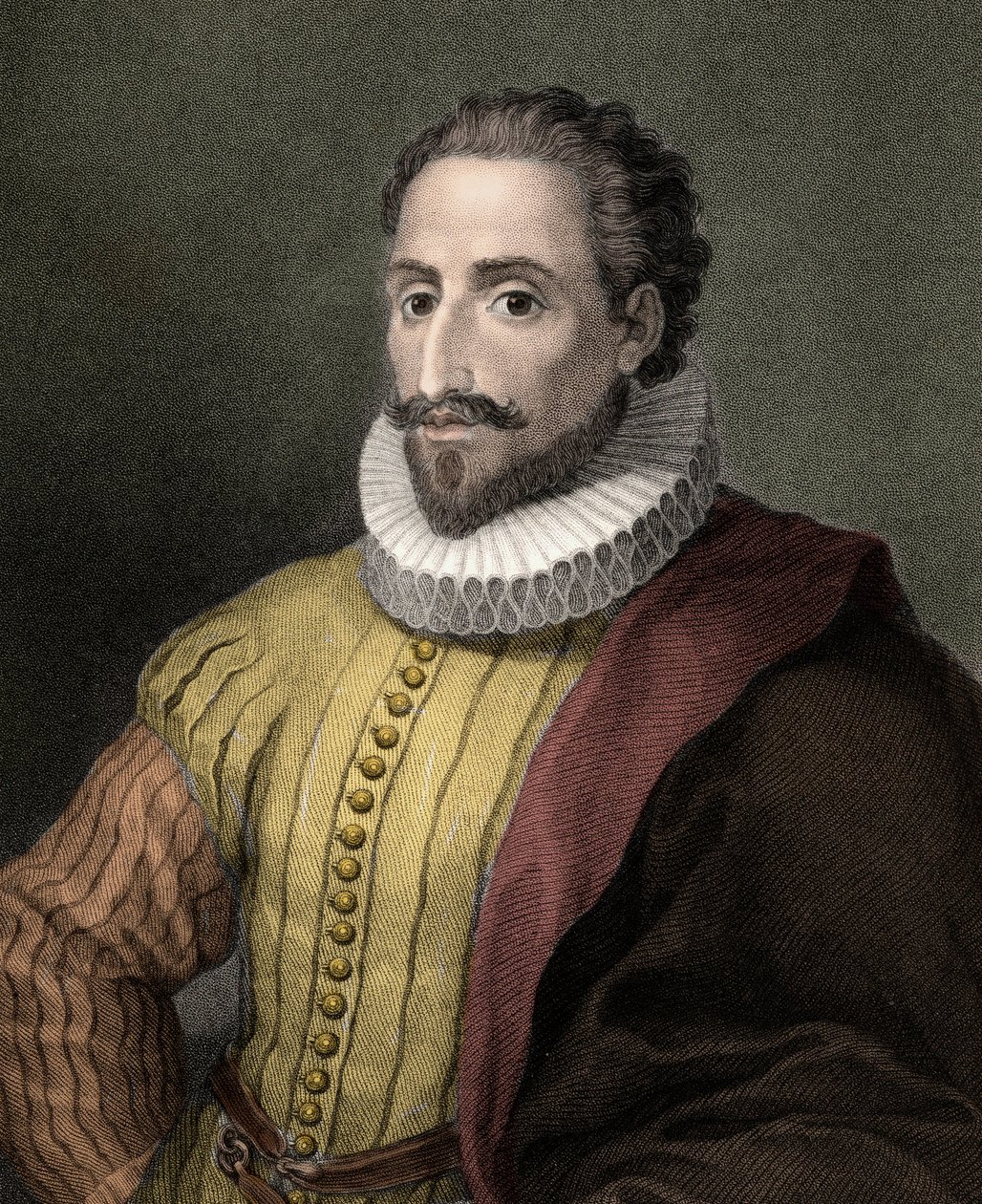 Miguel de Cervantes Saavedra 1547-1616 - 雕刻 - 19 世纪 作者 未知艺术家