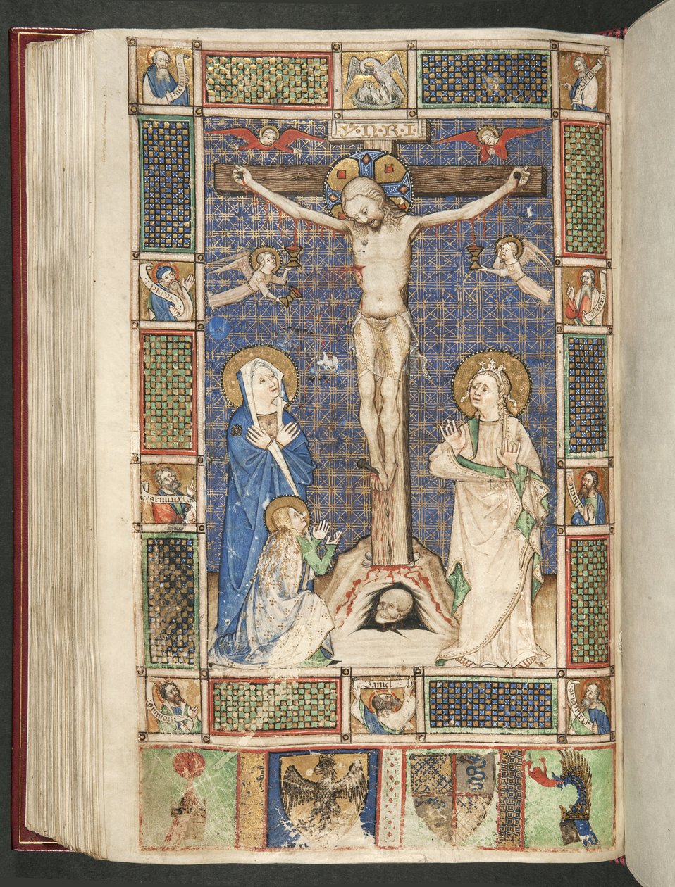 Gian Galeazzo Visconti 的 Missal，第 156 页 v 作者 未知艺术家