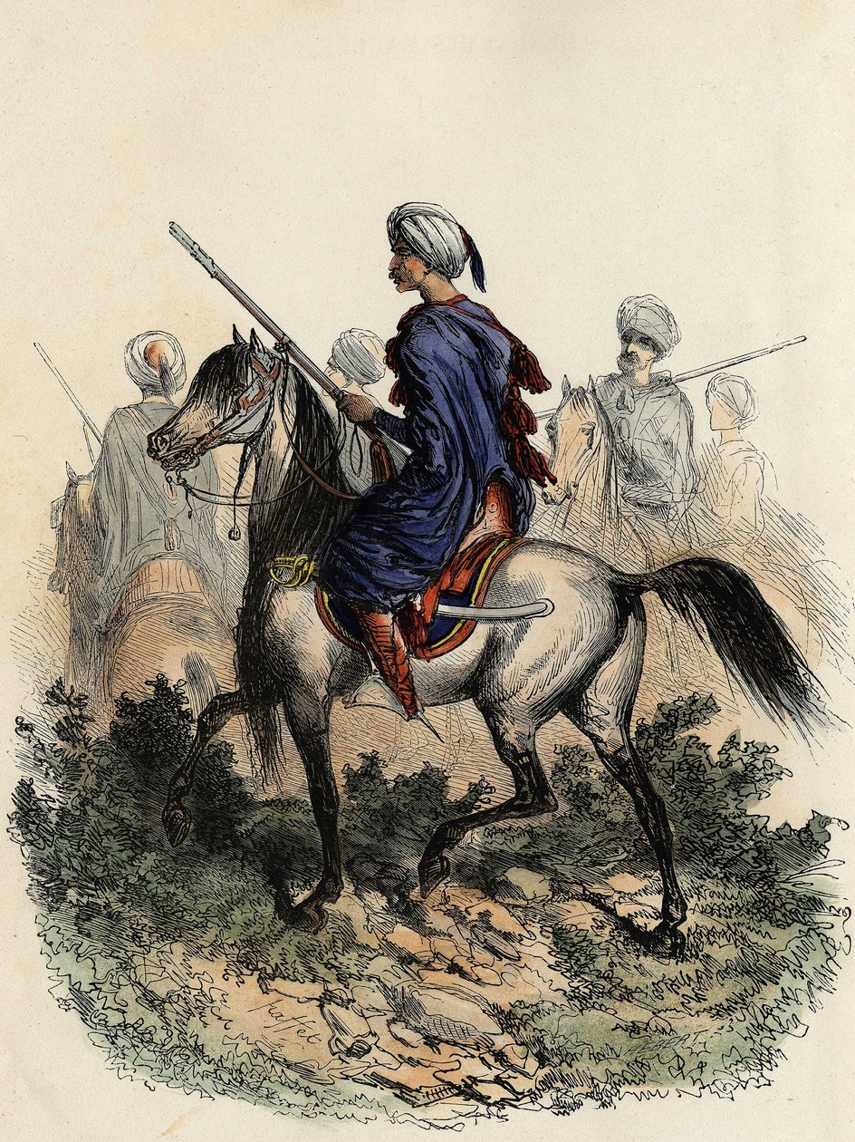 负责阿尔及尔农村警察的摩尔人宪兵（或野战卫队），于1831年受训。"L