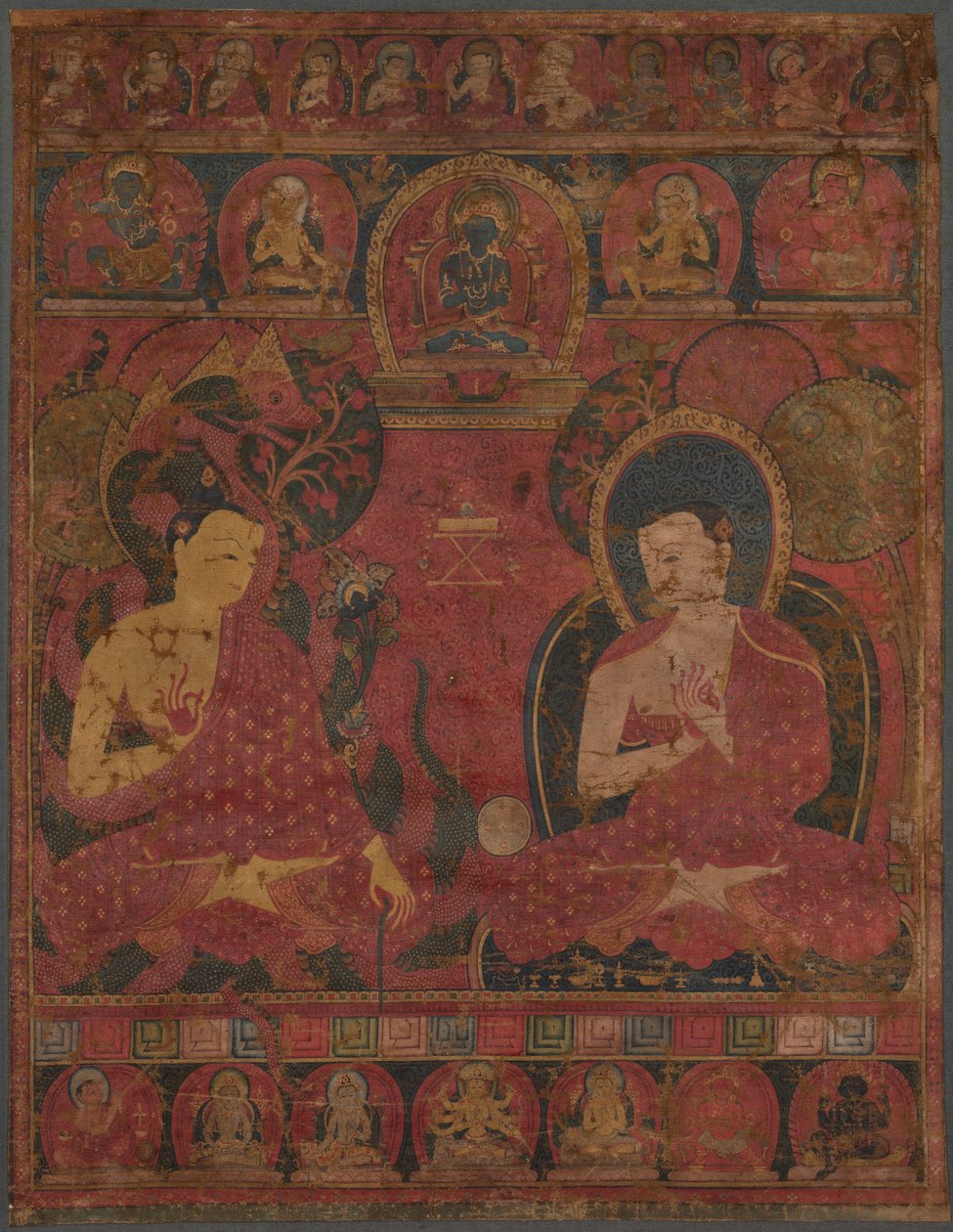 龙树（约公元 150-250 年）与一位佛教大师 作者 未知艺术家