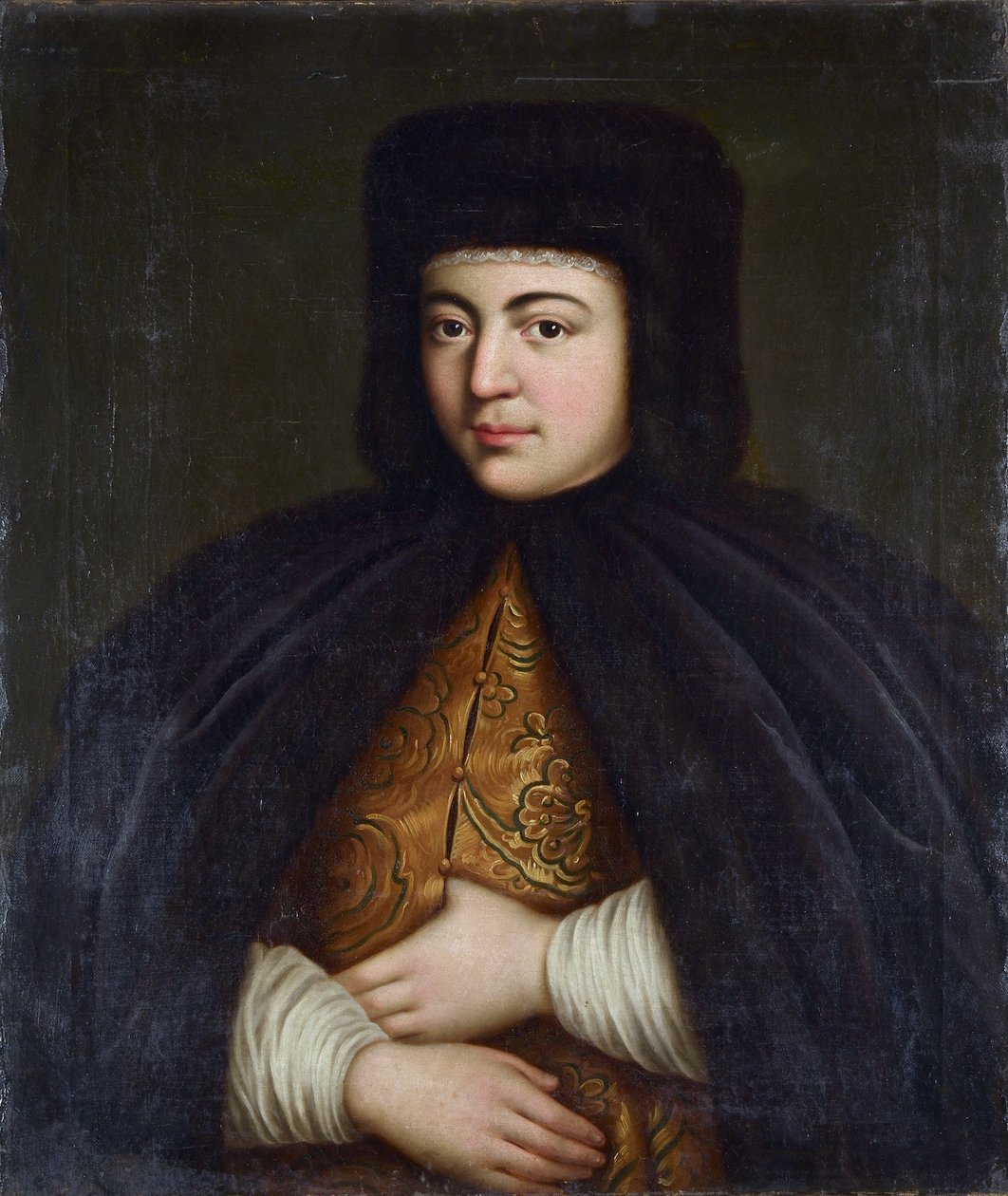 Natalia Kirillovna Narychkina - 沙皇Natalia Naryshkina（1651-1694）的肖像，匿名。布面油画，18世纪下半叶，国家建筑、历史和艺术博物馆，弗拉基米尔 作者 未知艺术家