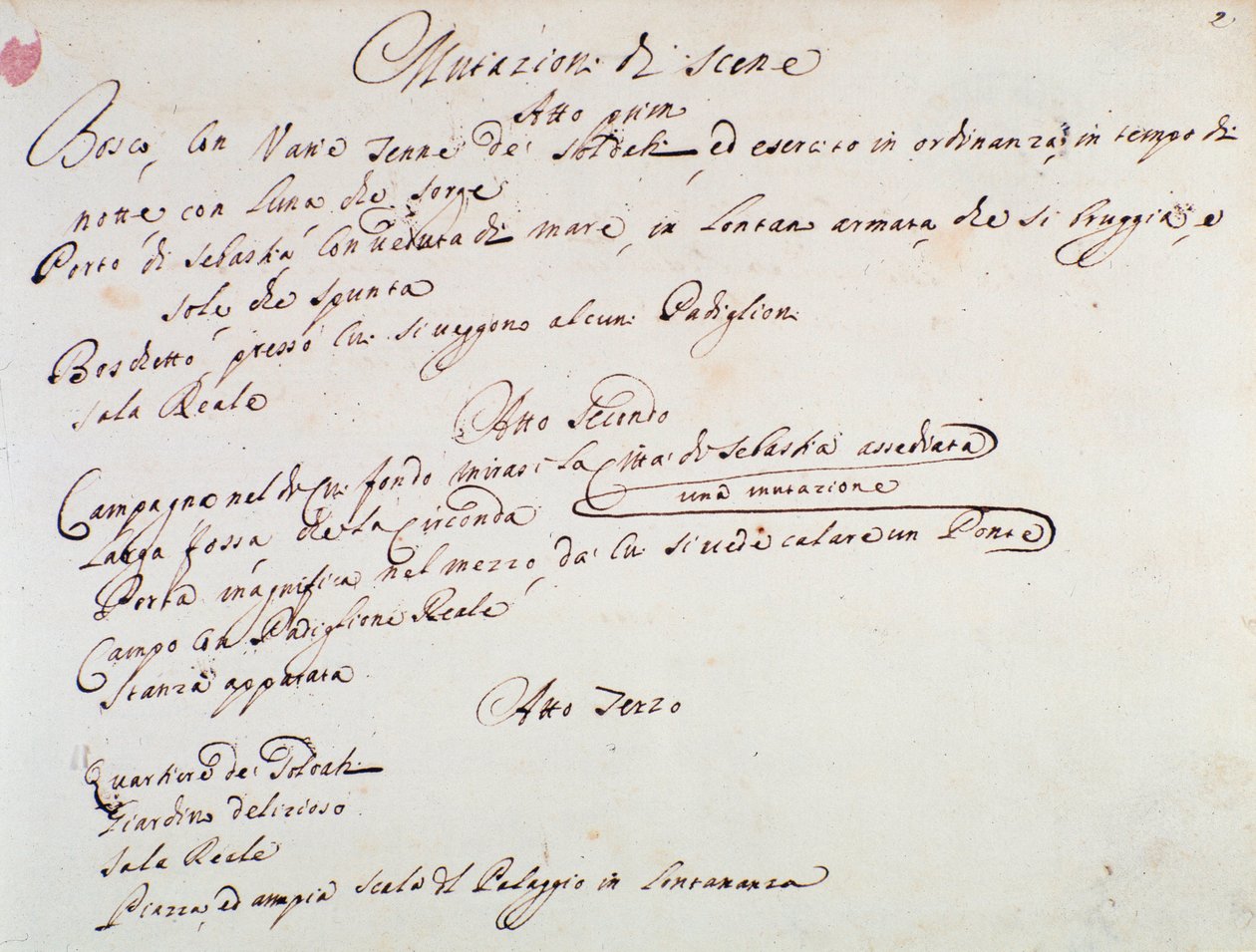 朱塞佩·阿尔德罗万迪尼 (Giuseppe Aldrovandini) 歌剧 Mithridate 上演的注释 (1706) 作者 未知艺术家