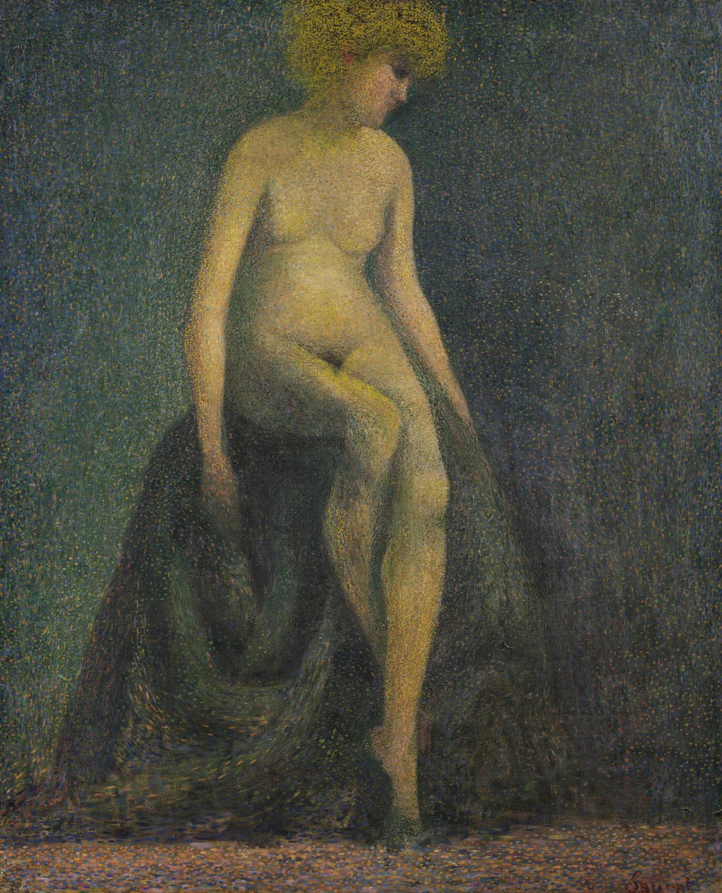 金发裸照，乔治·修拉（Georges Seurat）的伪造 作者 未知艺术家