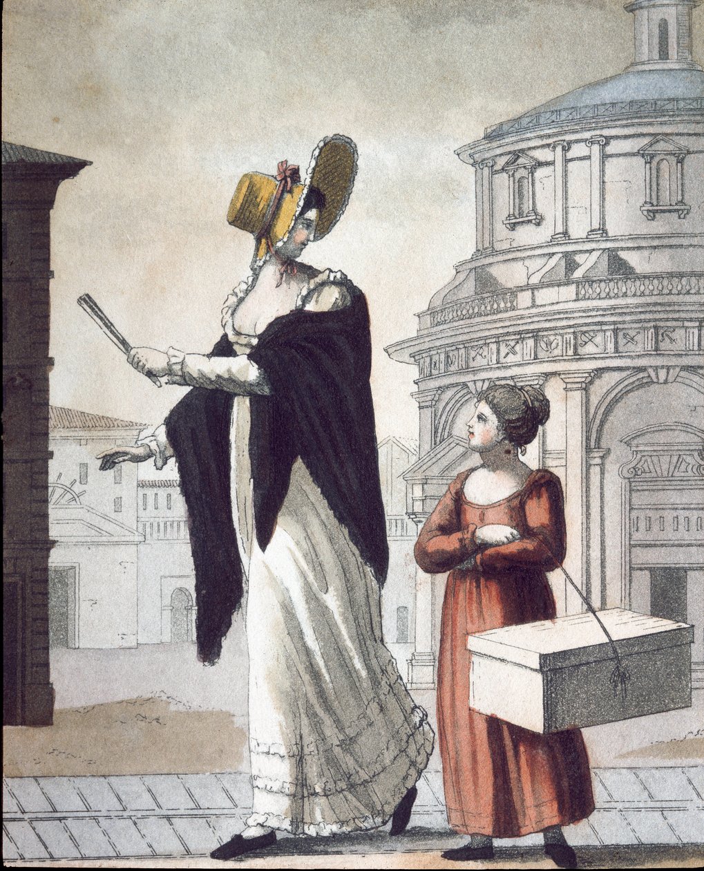Old trade: the modiste and her assistant. (Lithograph 作者 未知艺术家