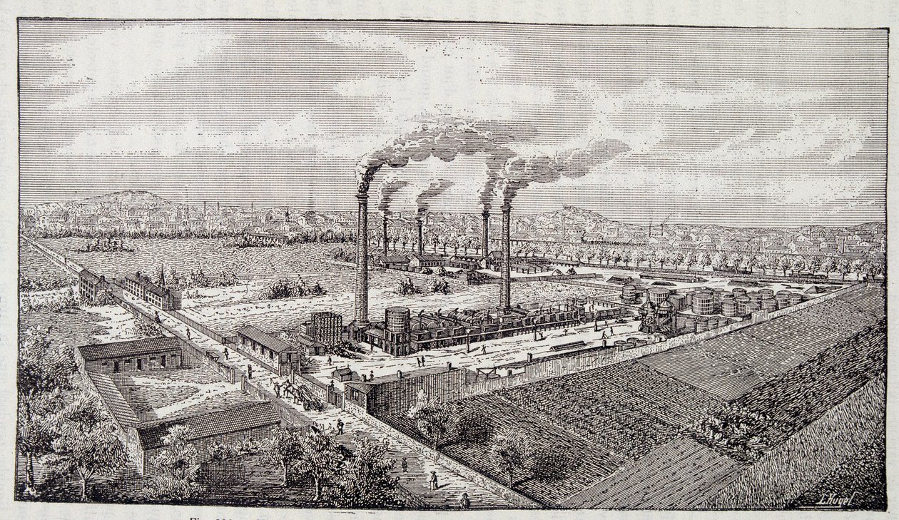 Overview of the oil refinery plant of Mr Deutsch in Pantin (Seine) 作者 未知艺术家