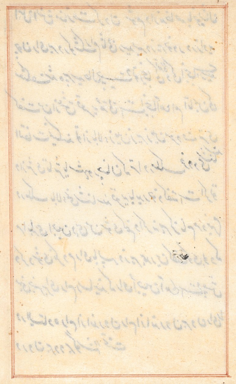 鹦鹉的故事》（Tuti-nama）中的一页：正文页（空白） 作者 未知艺术家
