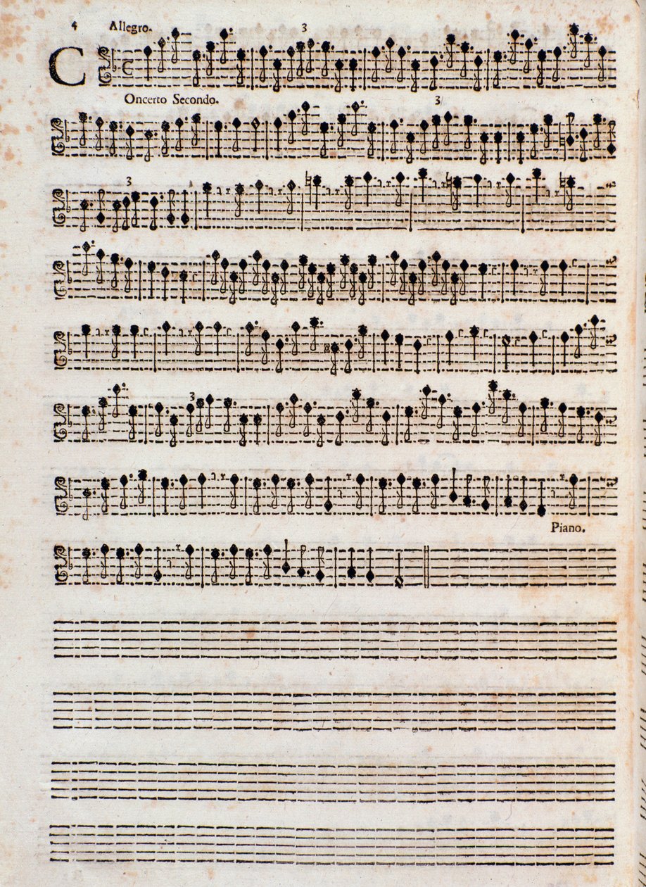 托马索·阿尔比诺尼（Tomaso Albinoni）的““五号协奏曲，作品5”“ 作者 未知艺术家