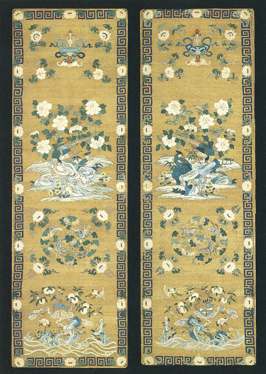 一对椅板 作者 未知艺术家