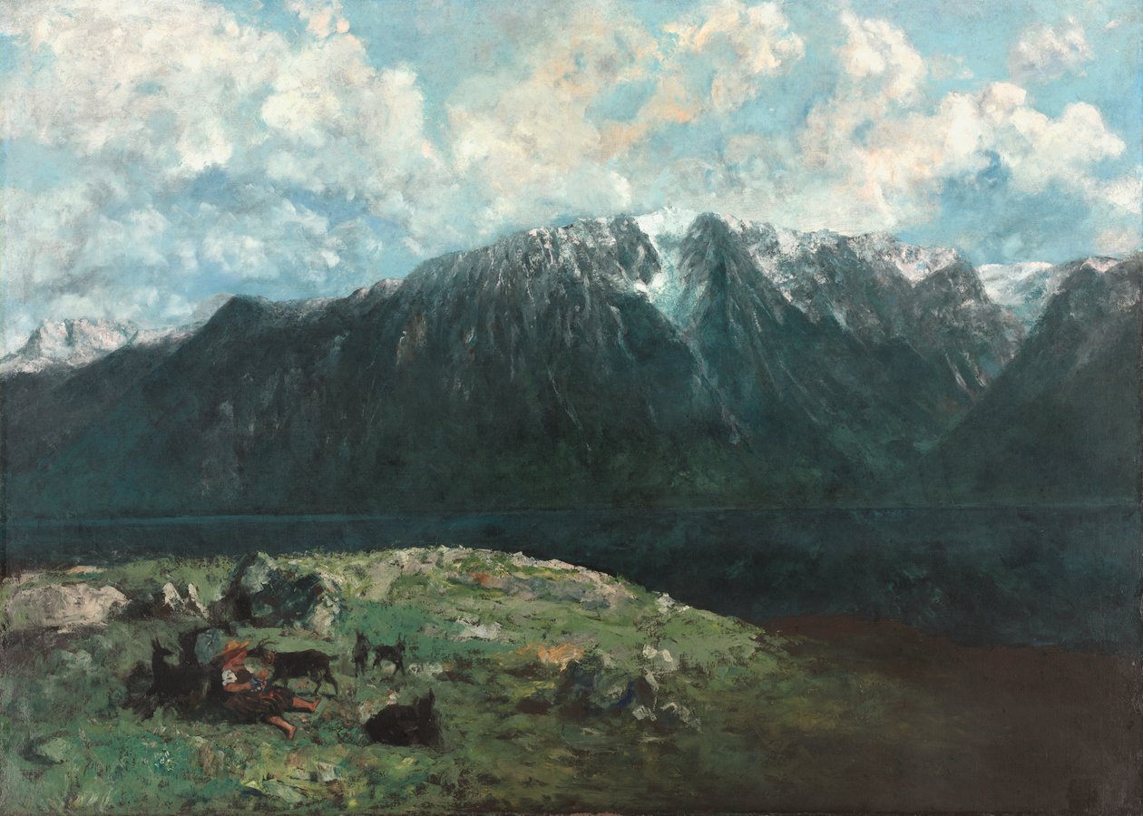 阿尔卑斯山全景，米迪山（Les Dents du Midi 作者 未知艺术家