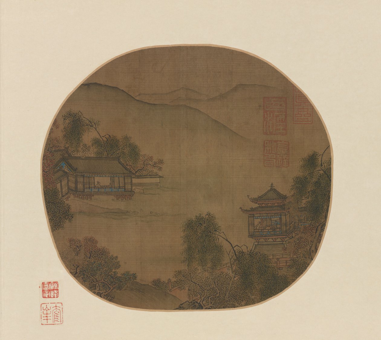 山涧边的亭子 作者 未知艺术家