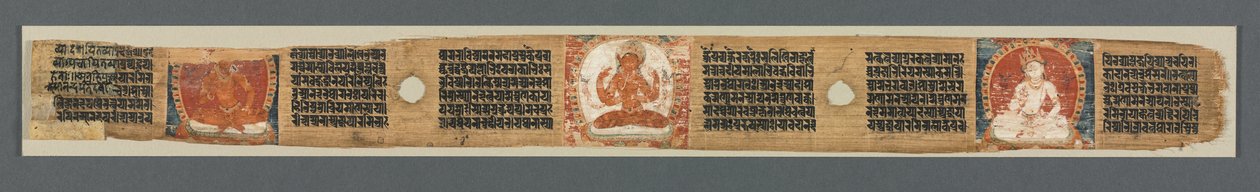 八千行中的圆满智慧：Ashtasahasrika Prajnaparamita：装饰叶（直面） 作者 未知艺术家