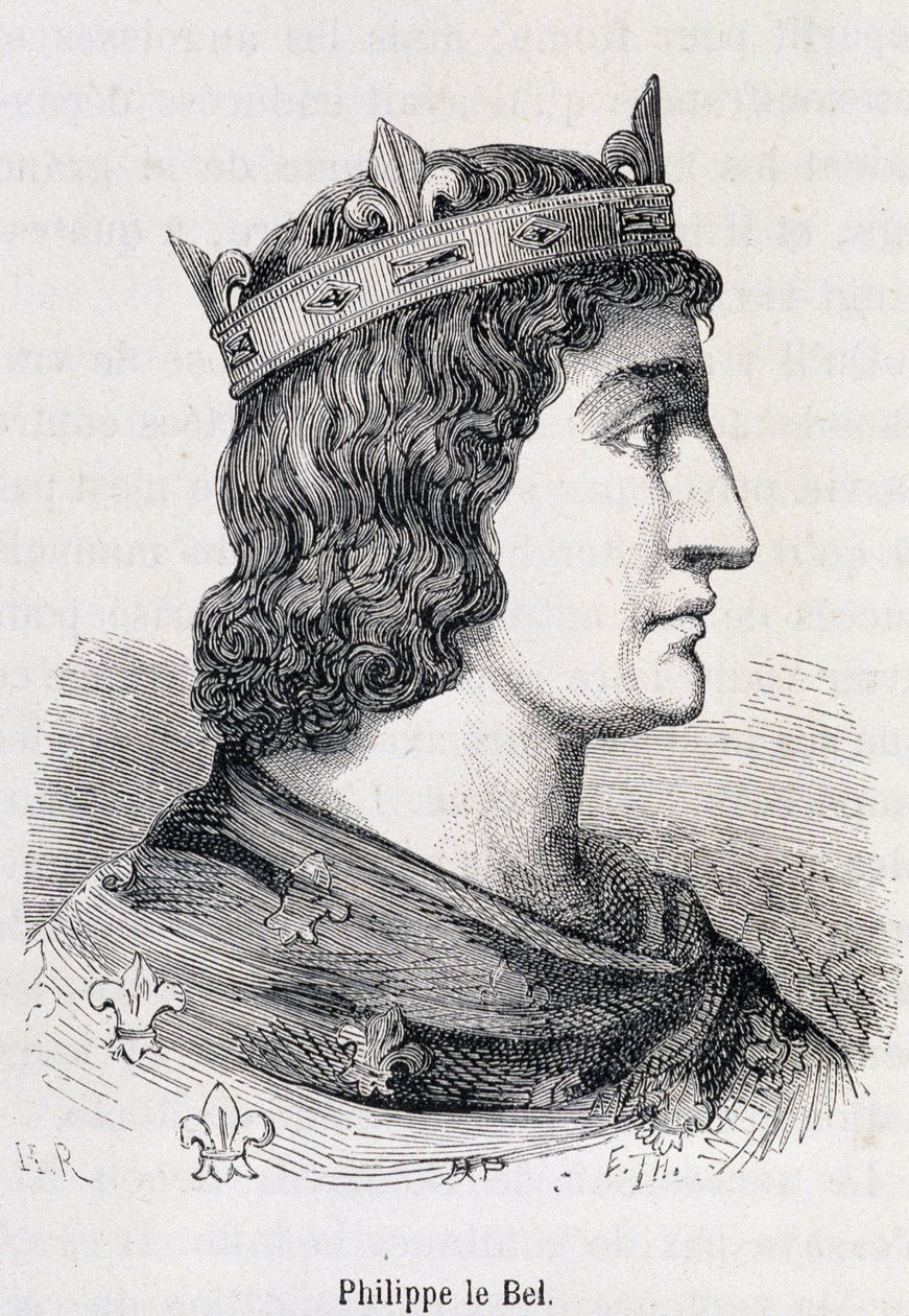 Philippe IV le Bel (1268 - 1314) - in “” Histoire de France populaire”” by Henri Martin, Jouvet, Paris, T.1 作者 未知艺术家