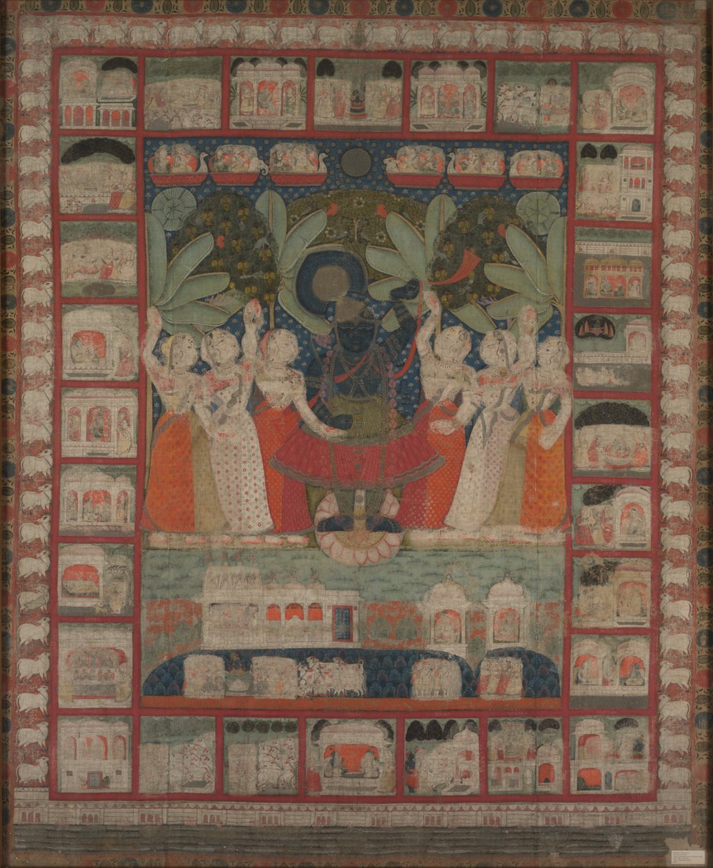 Shri Nathji 的 Pichvai 作者 未知艺术家