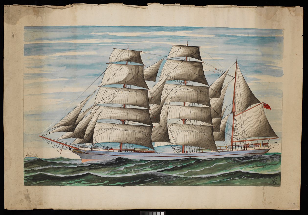 波利尼西亚 1876 年（水粉画和水彩画） 作者 未知艺术家