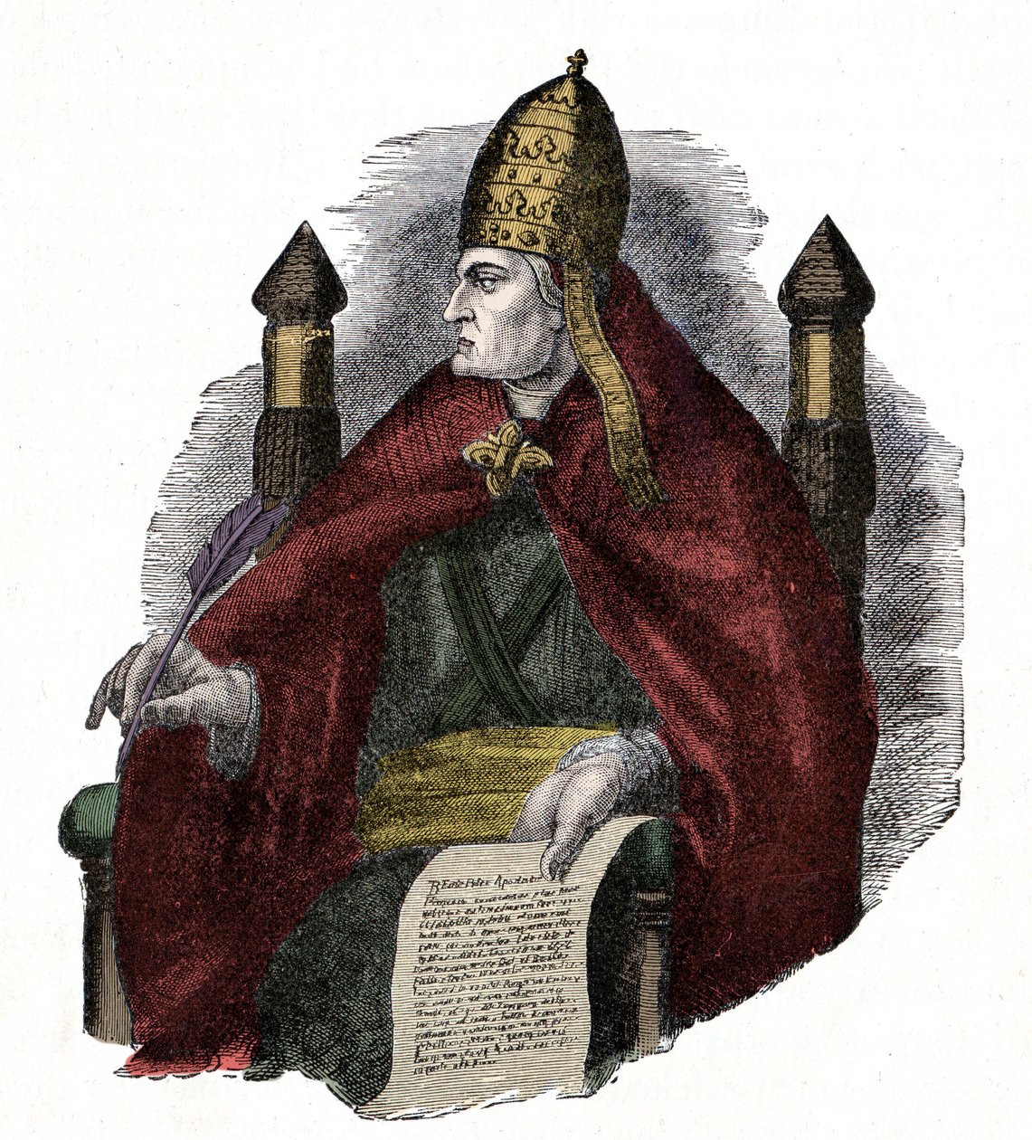 教皇格雷戈里大帝（Gregory the Great 或 Gregorio Magno 或 Gregorius Magnus）（590-604）。 作者 未知艺术家