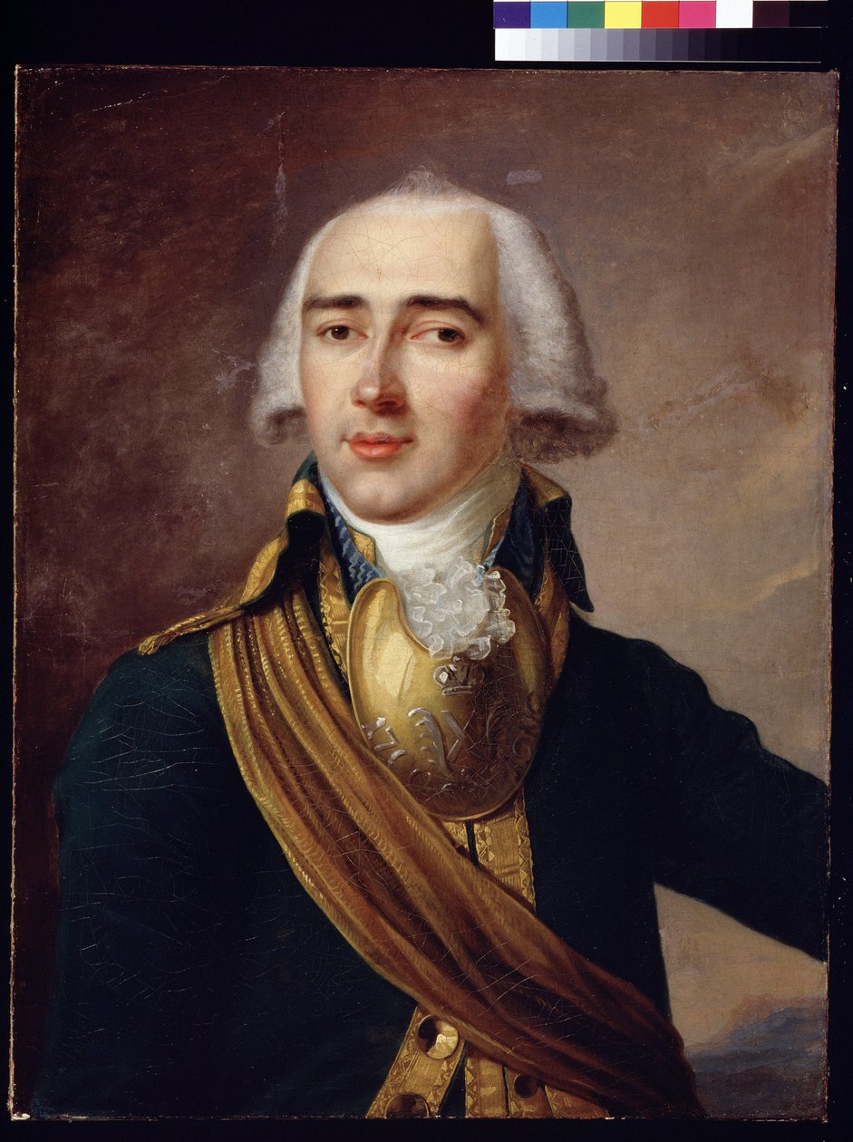 Portrait du poete Ivan Dmitriev (1760-1837) （诗人伊万-德米特里耶夫的肖像）。无名画。纸面油画，65 x 50.4 厘米，1790 年。古典风格。莫斯科国家历史博物馆。 作者 未知艺术家