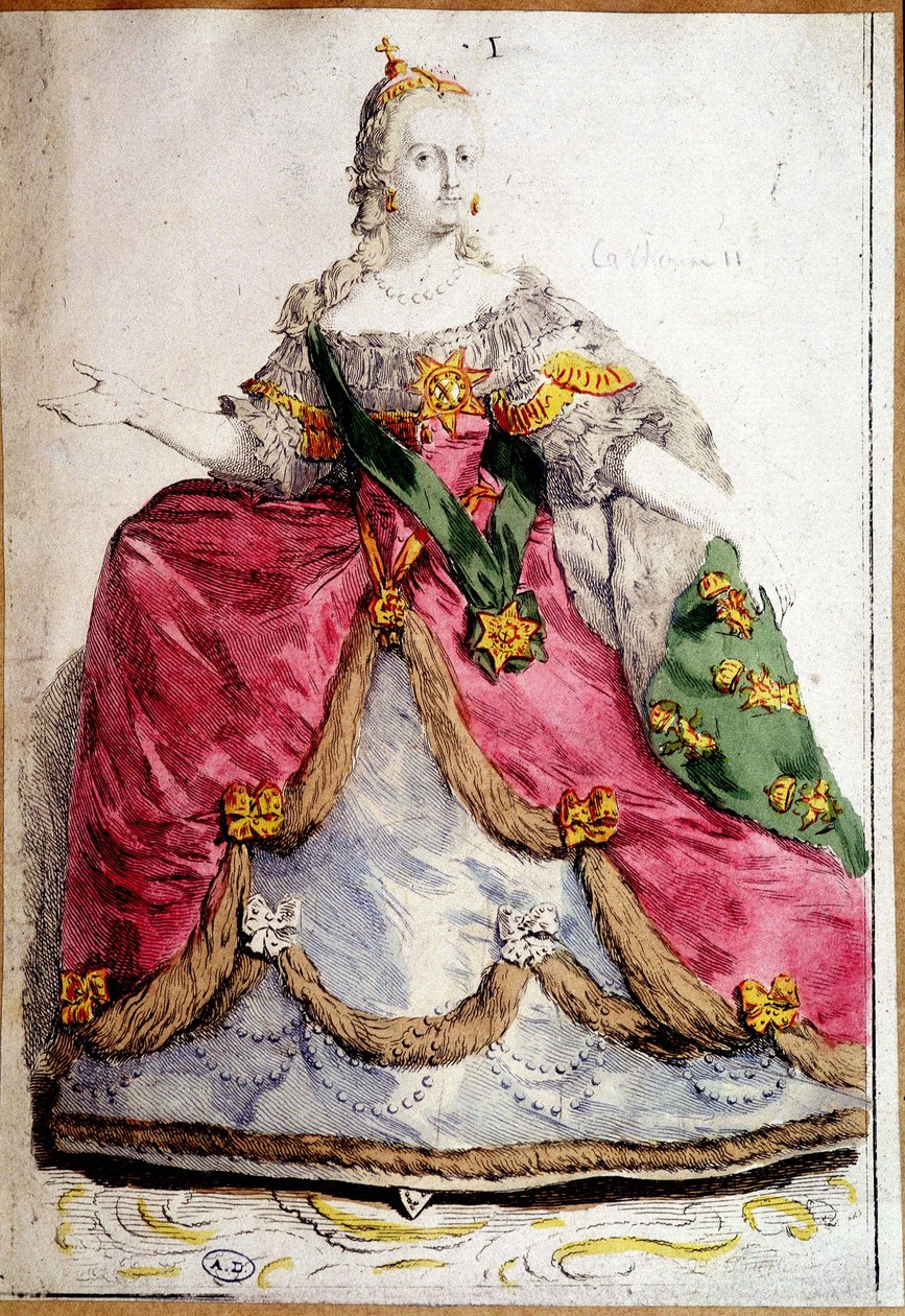 Portrait in feet of Catherine II of Russia 作者 未知艺术家