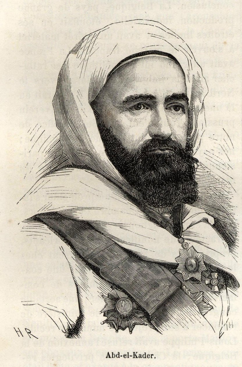 Abd - El - Kader (Abd El-Kader) (Abd El Kader) (1807 - 1883)的画像。 作者 未知艺术家